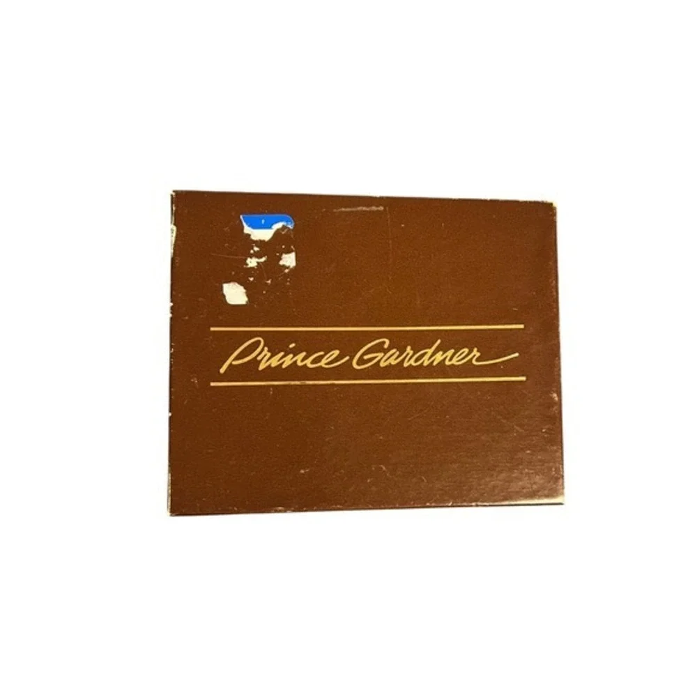 VTG Prince Gardner Brown Leather Bifold Wallet Classic‎ Minimalist Design